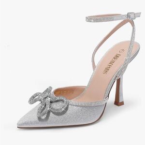 Strappy Heels Sexy Rhinestone Ankle Strap Pumps Wedding Bridal Party Dress Shoes